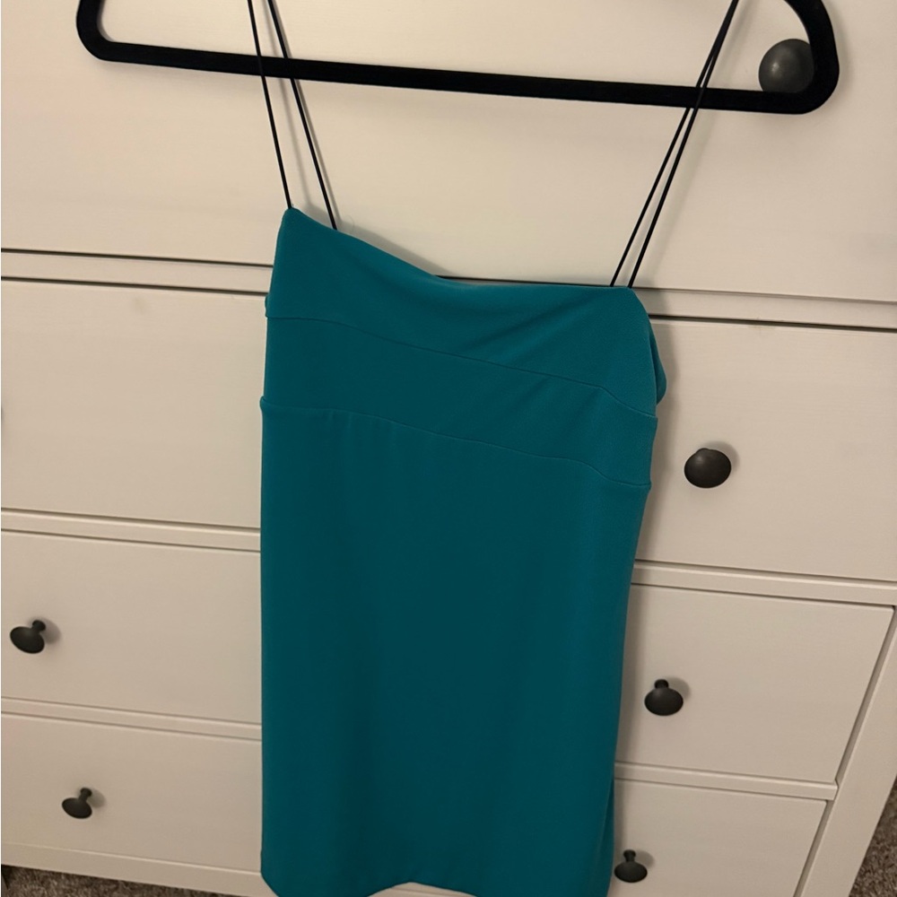 NWOT Silence + Noise Strapless Teal Dress